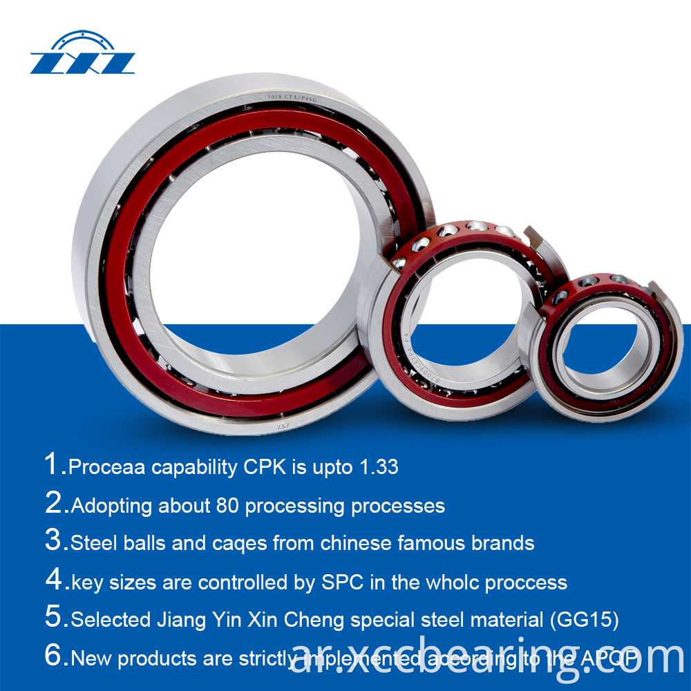 High precision standard angular contact ball bearings